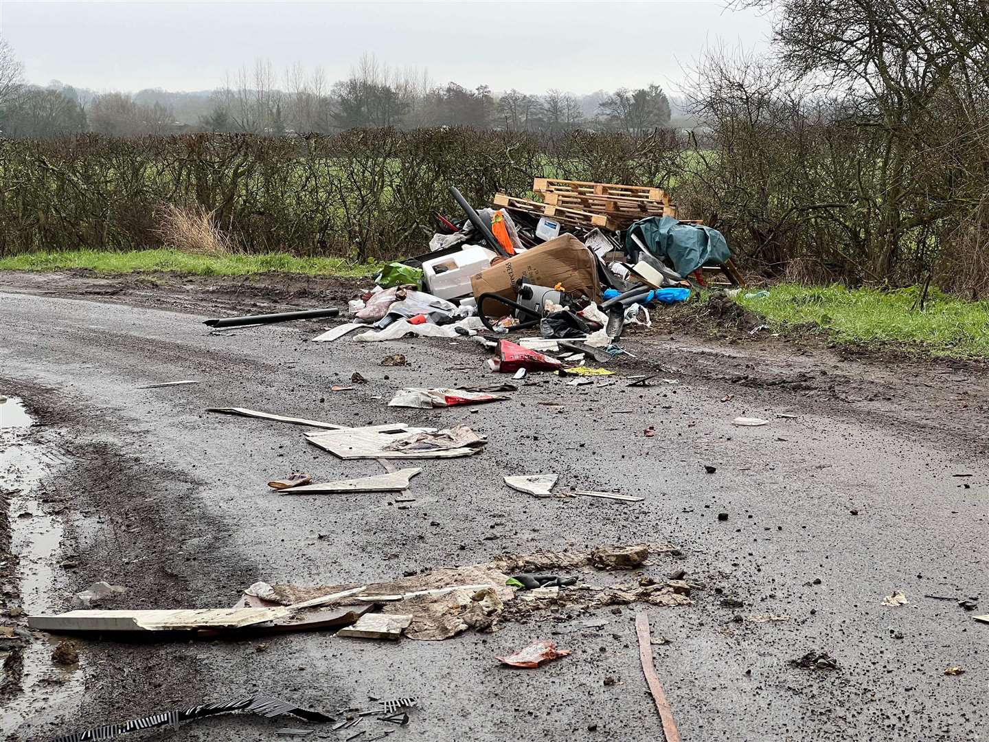 The road has been plagued with fly-tipping in the past. Picture: Brian Clark