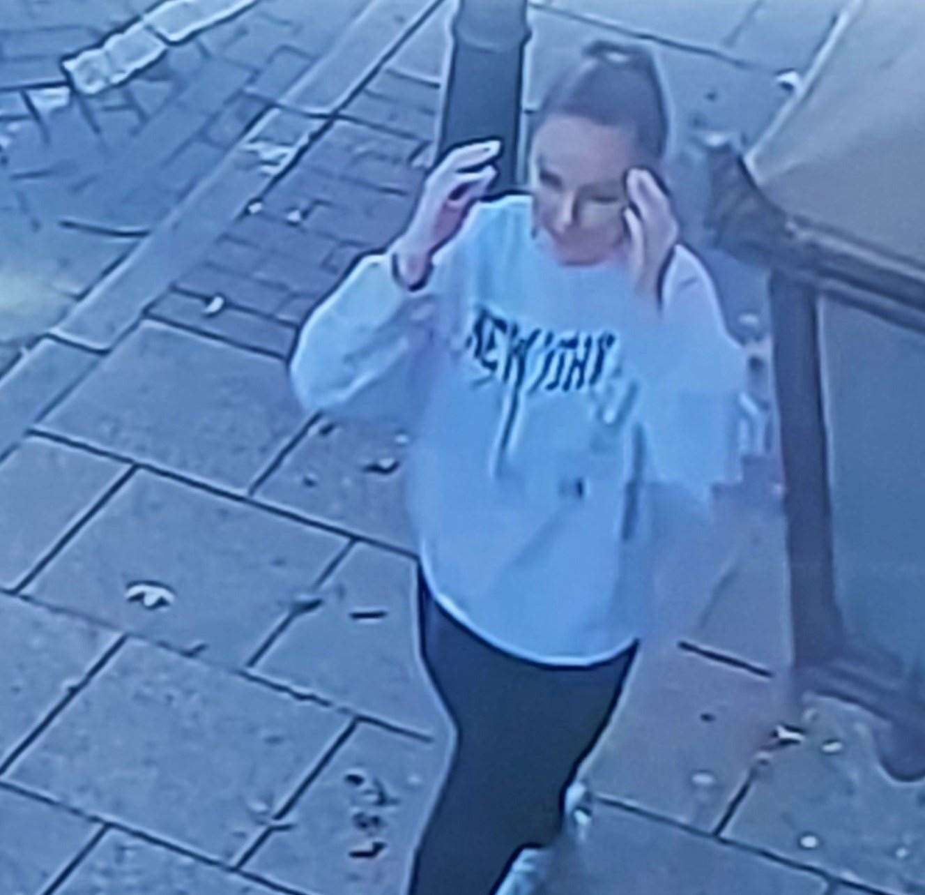 A CCTV image of Grace Fisher after she was reported missing from Gillingham. Picture: Kent Police