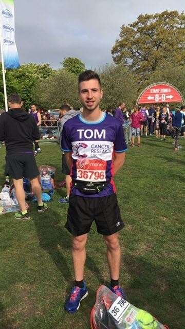 Tom Mackelden at the London Marathon