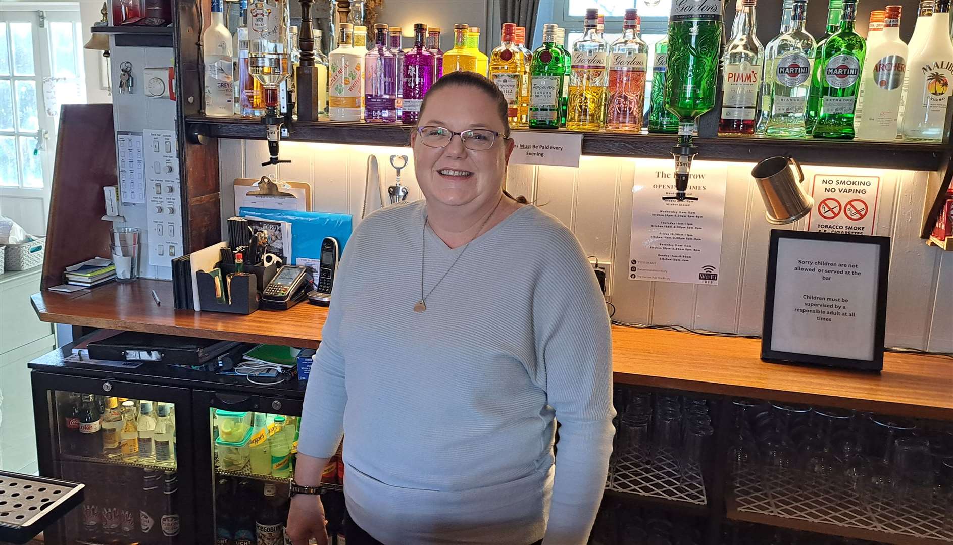 Pub manager Sarah Reeves