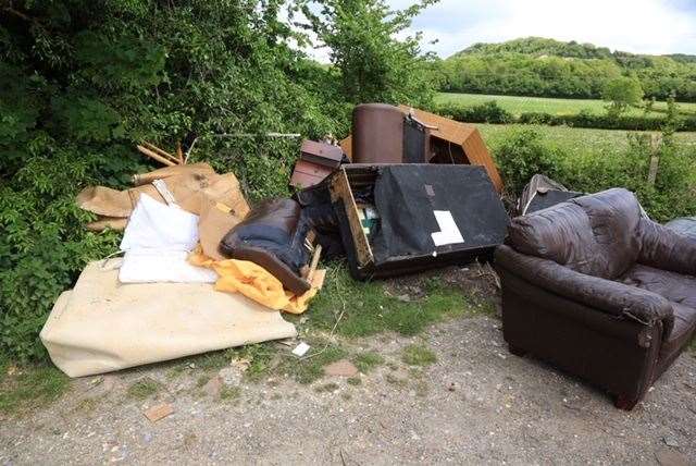 Sofas and carpets have been dumped in Pratling Street, Aylesford. Picture: Mike Mahoney