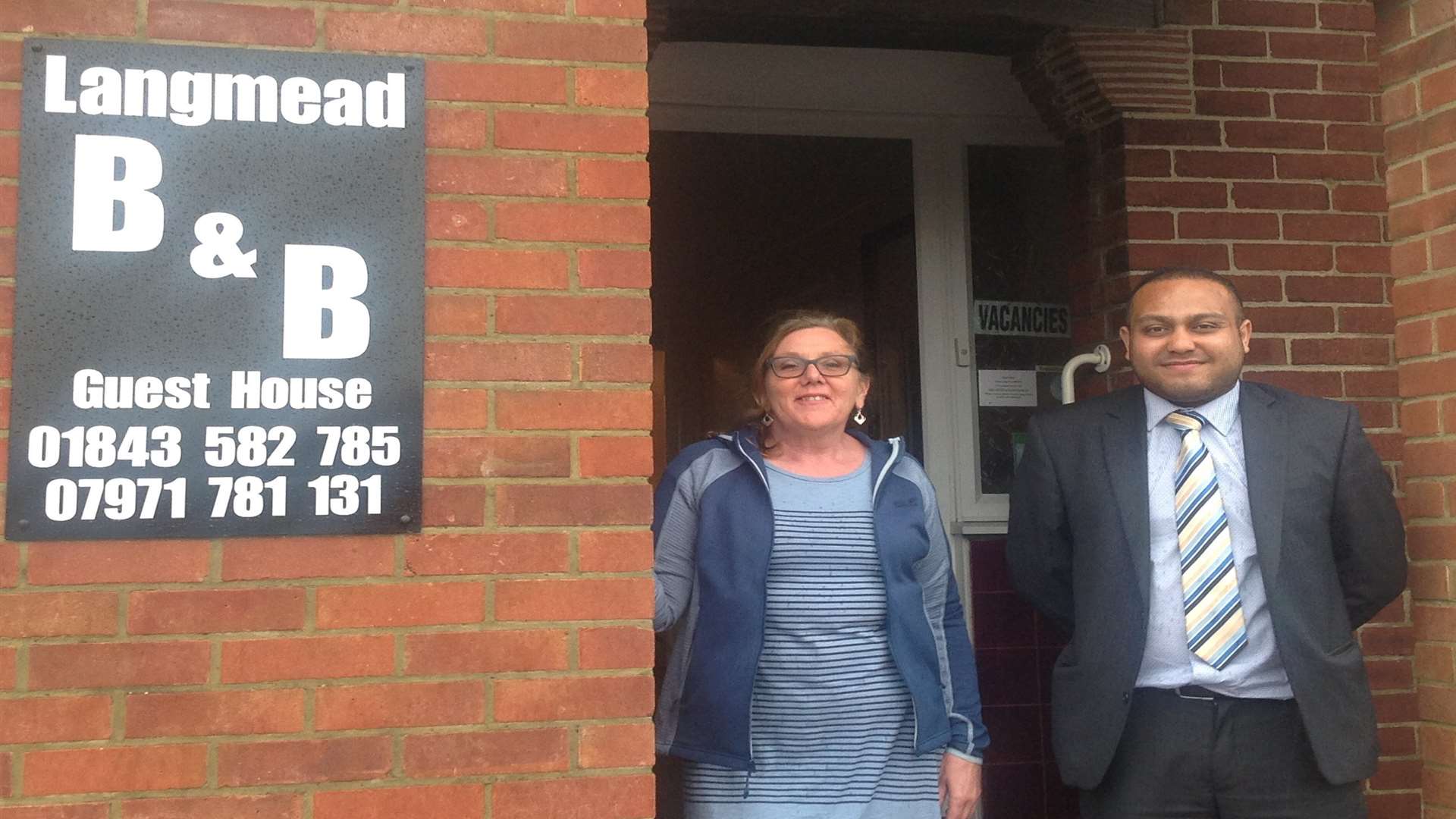 Denise Hill outside Langmead Guest House in Ramsgate, which she bought with a loan agreed with NatWest relationship manager Ahmed Khan