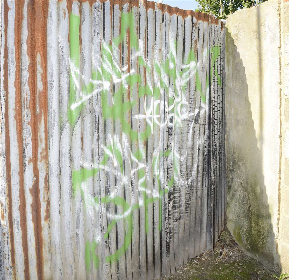 Graffiti in an alleyway