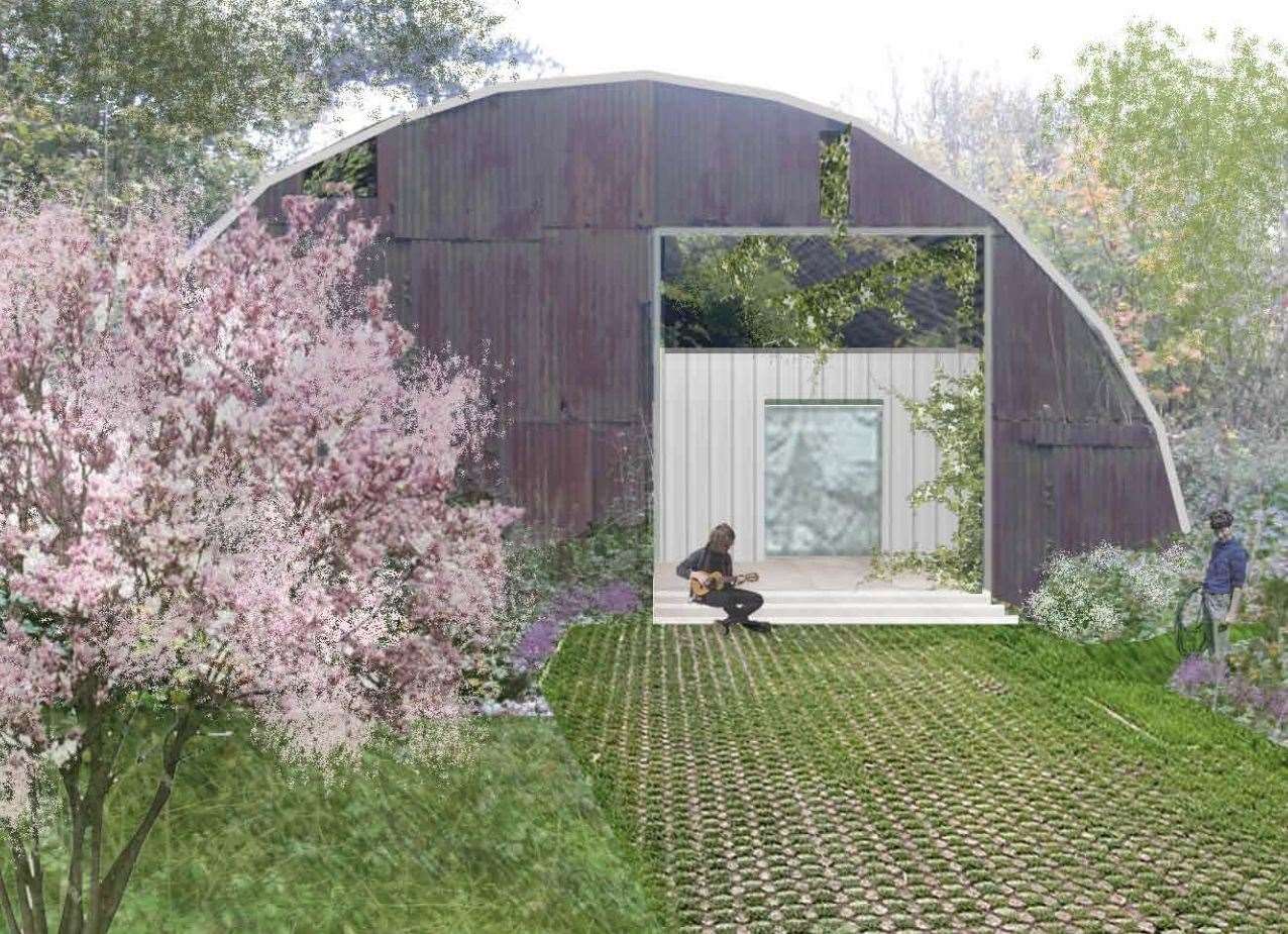 Prefabricated rooms would be placed inside the huts. Picture: Arcady Architects