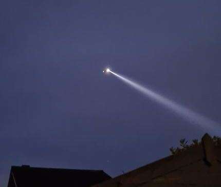 The police helicopter was scrambled to the area. Picture: Matthew Hodgson
