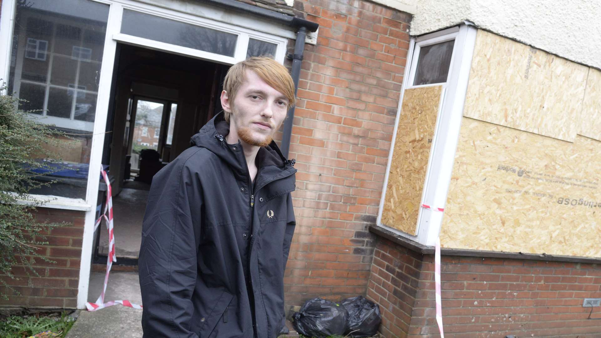 Ollie Betts who is now homeless after a fire at his home in Sturry Road, Canterbury