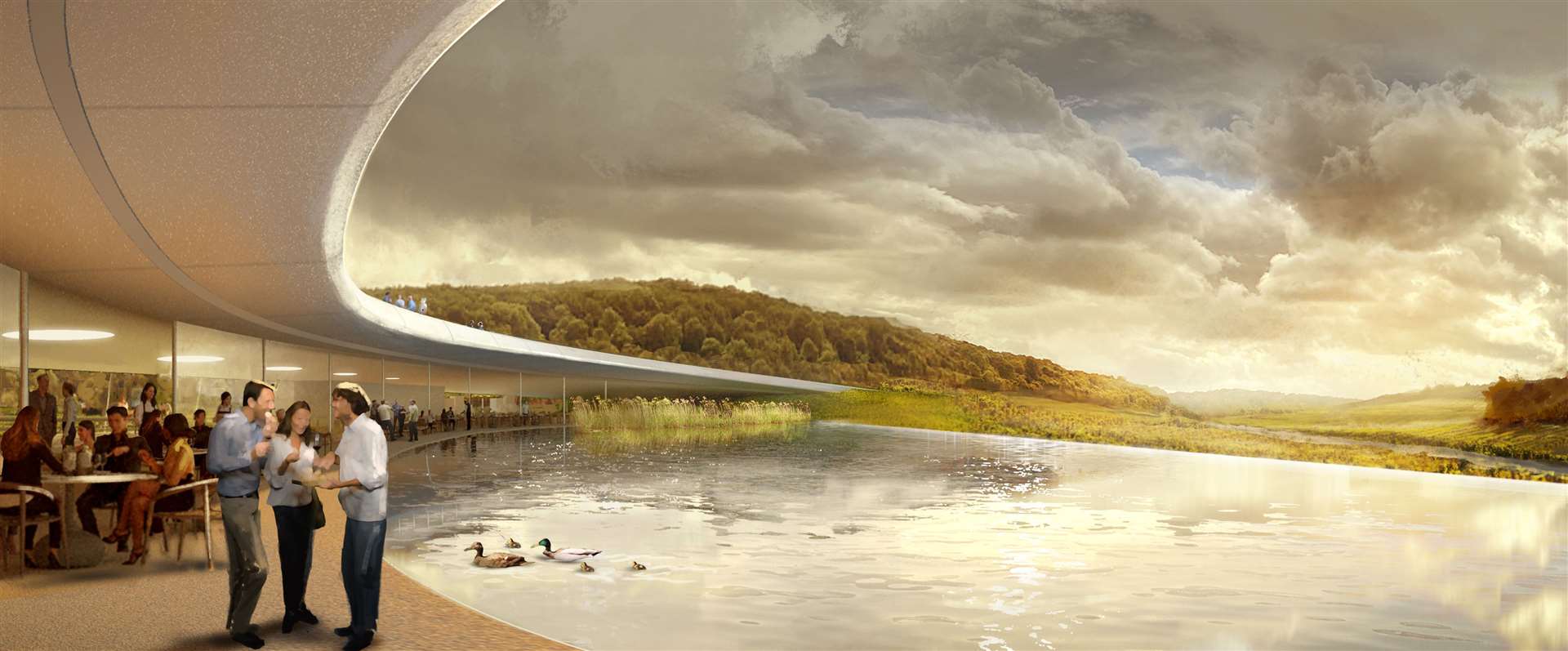 A view from the proposed visitor centre at the Kentish Wine Vault. Picture: Quatro PR