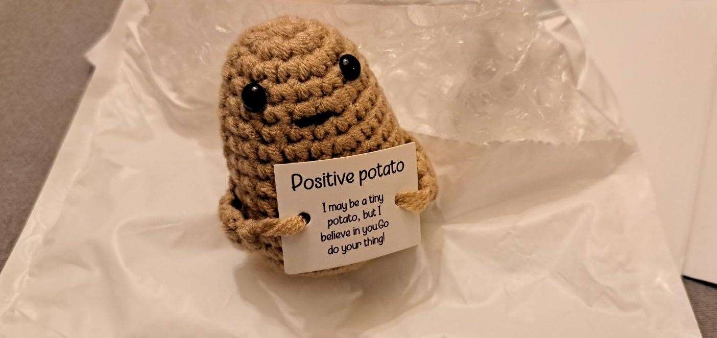 Percy the Potato has arrived at his destination after almost two weeks