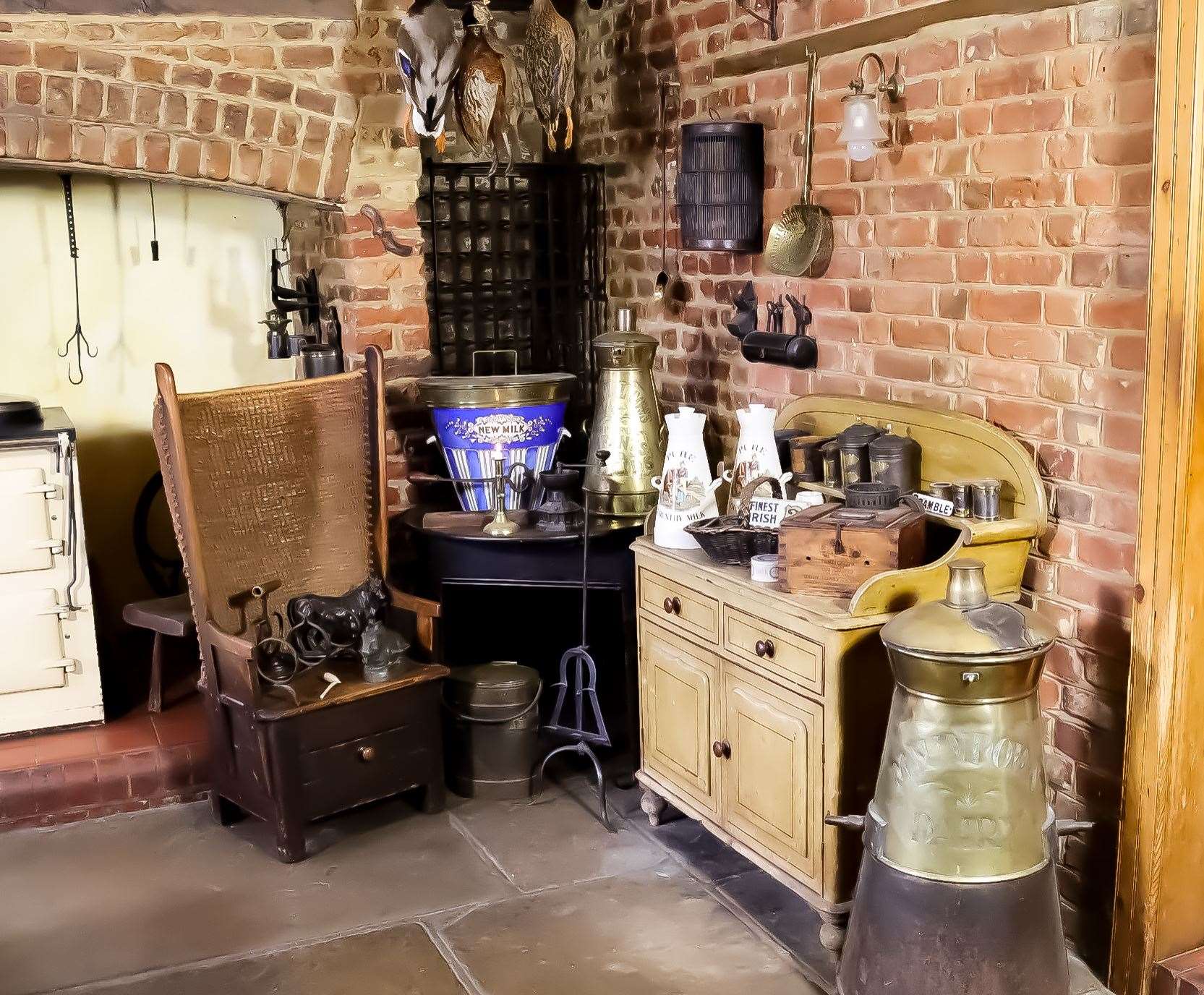 A corner of Annie Marchant's kitchen in Wingham, showing some of the objects in the auction. Picture: Canterbury Auction Galleries
