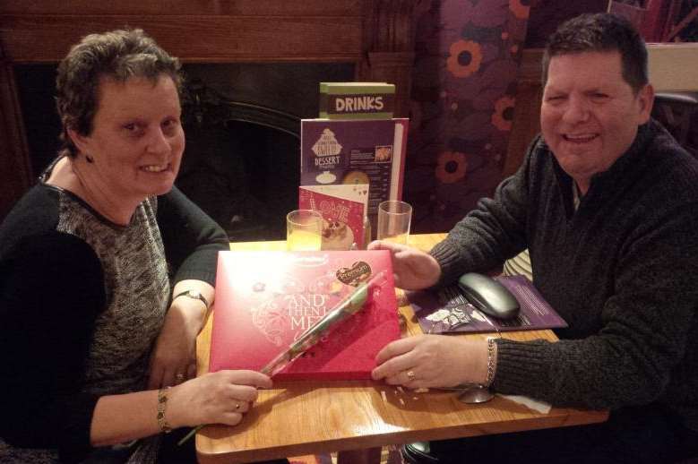 David and Shirley Bew enjoy a long-awaited romantic meal at The Pheasant