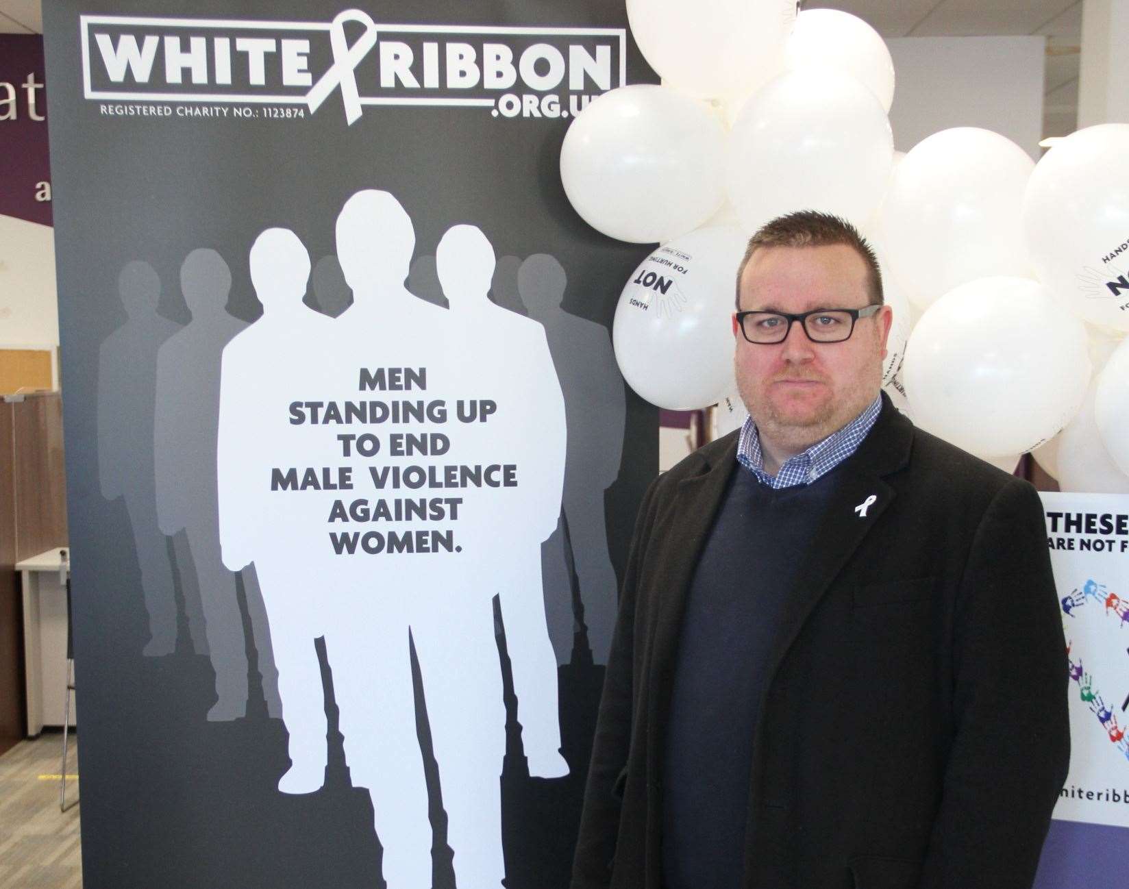 Cllr Shane Mochrie-Cox is one of Gravesham council’s White Ribbon Ambassadors. Picture: Gravesham council