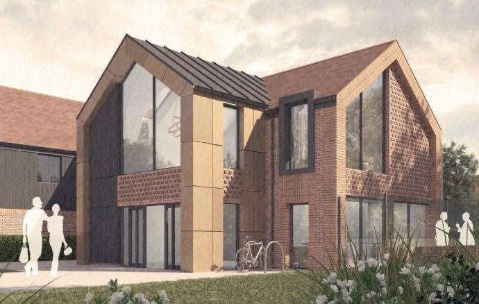 A CGI of how the new care home near West Malling train station will look