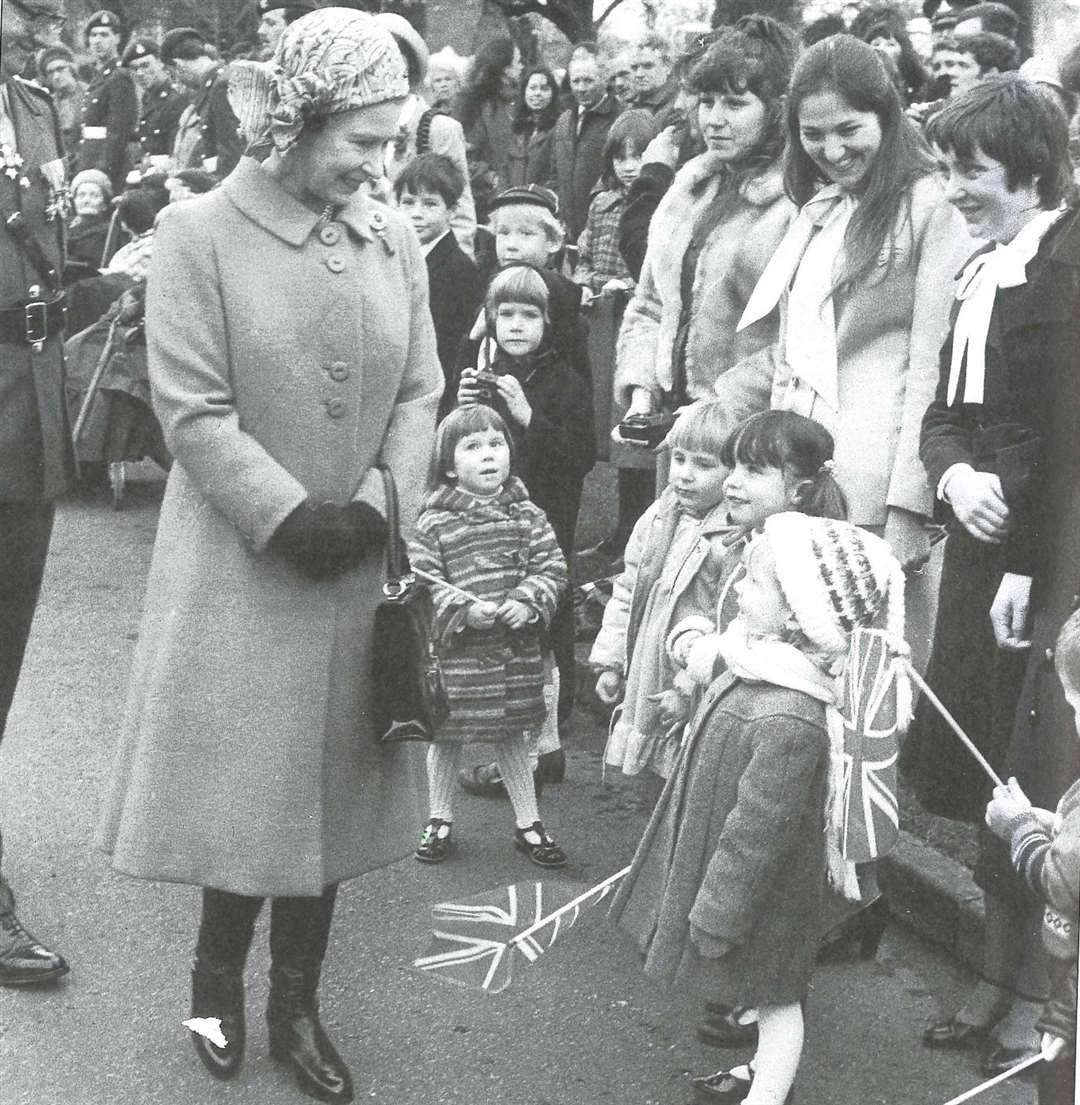 Queen Elizabeth visited the Templer Barracks in Ashford, home to the Intelligence Corps, in March 1981