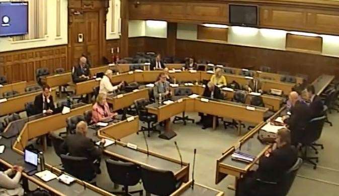The KCC environment committee meeting at County Hall