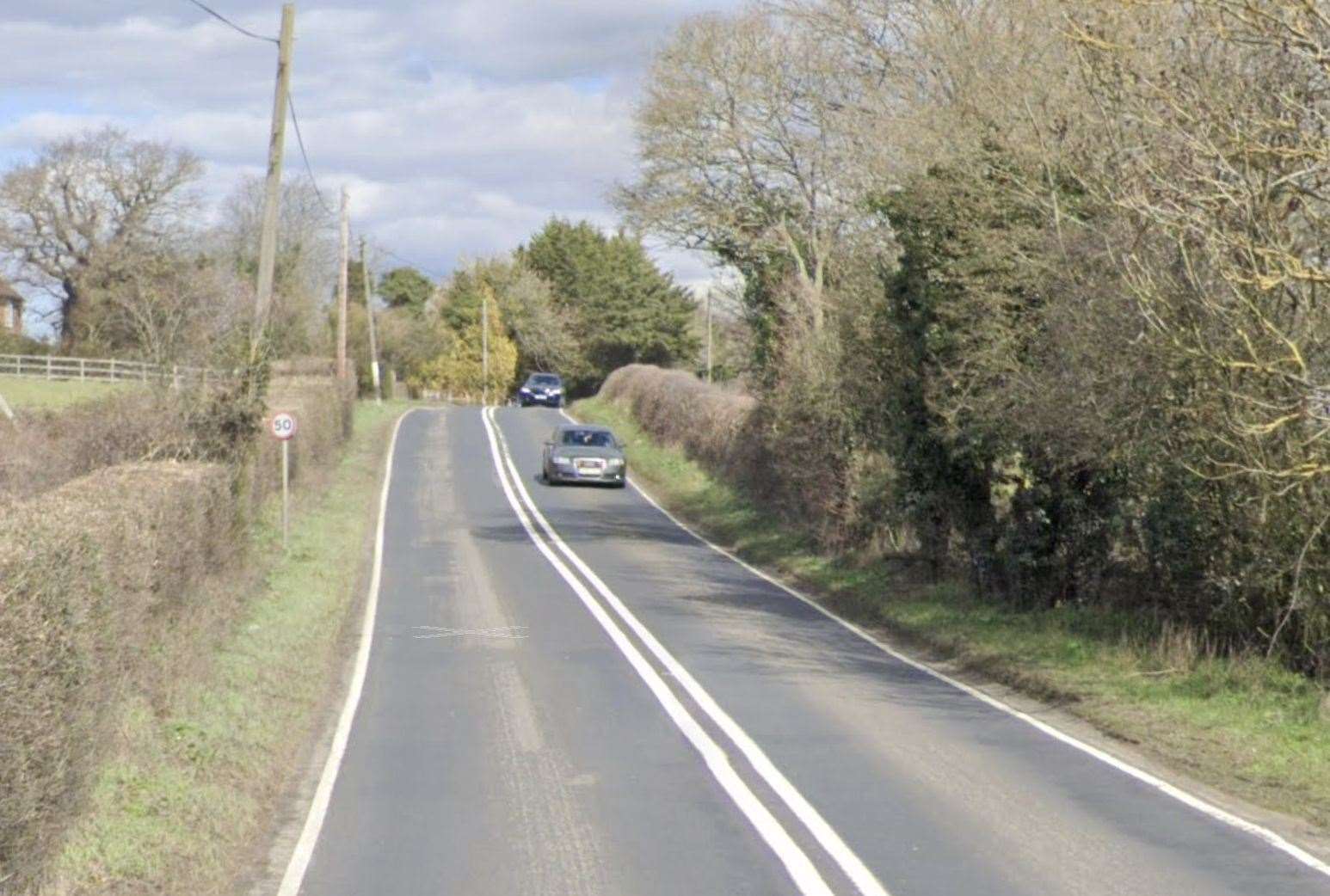 The crash occurred on the A28, Ashford Road between Bethersden Road and Chilmington Green Road, Ashford. Picture: Google Maps