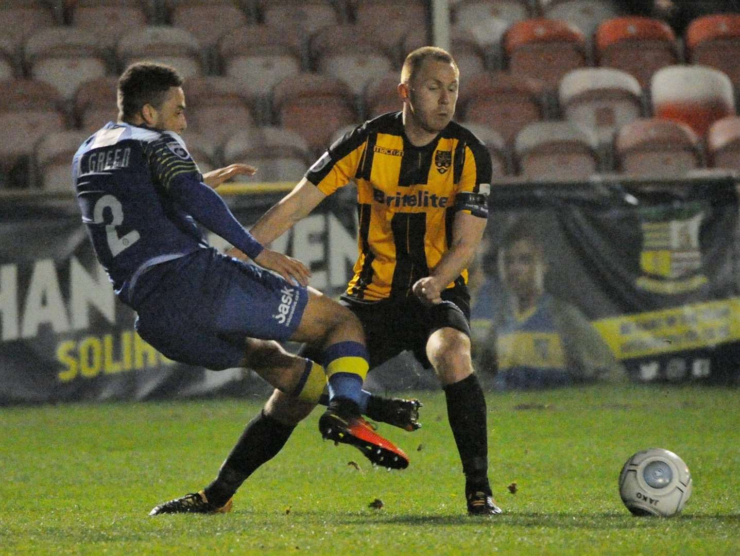 Stuart Lewis in action for Maidstone at Solihull Moors Picture: Steve Terrell