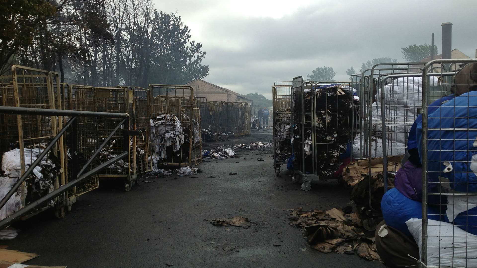 Damage to Faversham Linen Services after a large fire