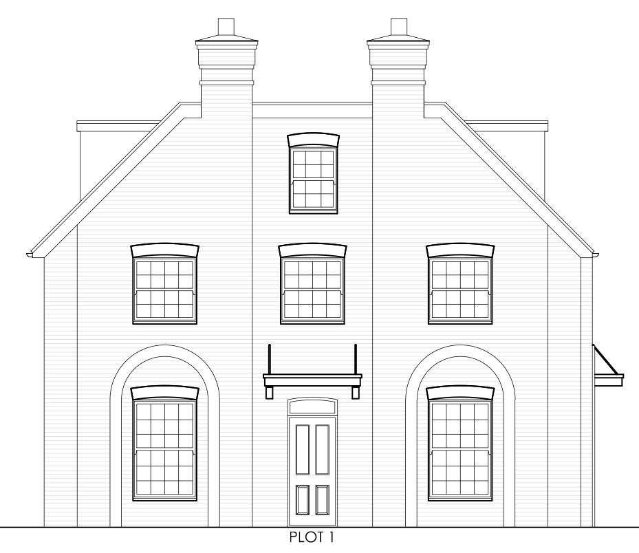 A drawing of how one of the front of the houses on the Ramsgate site will look