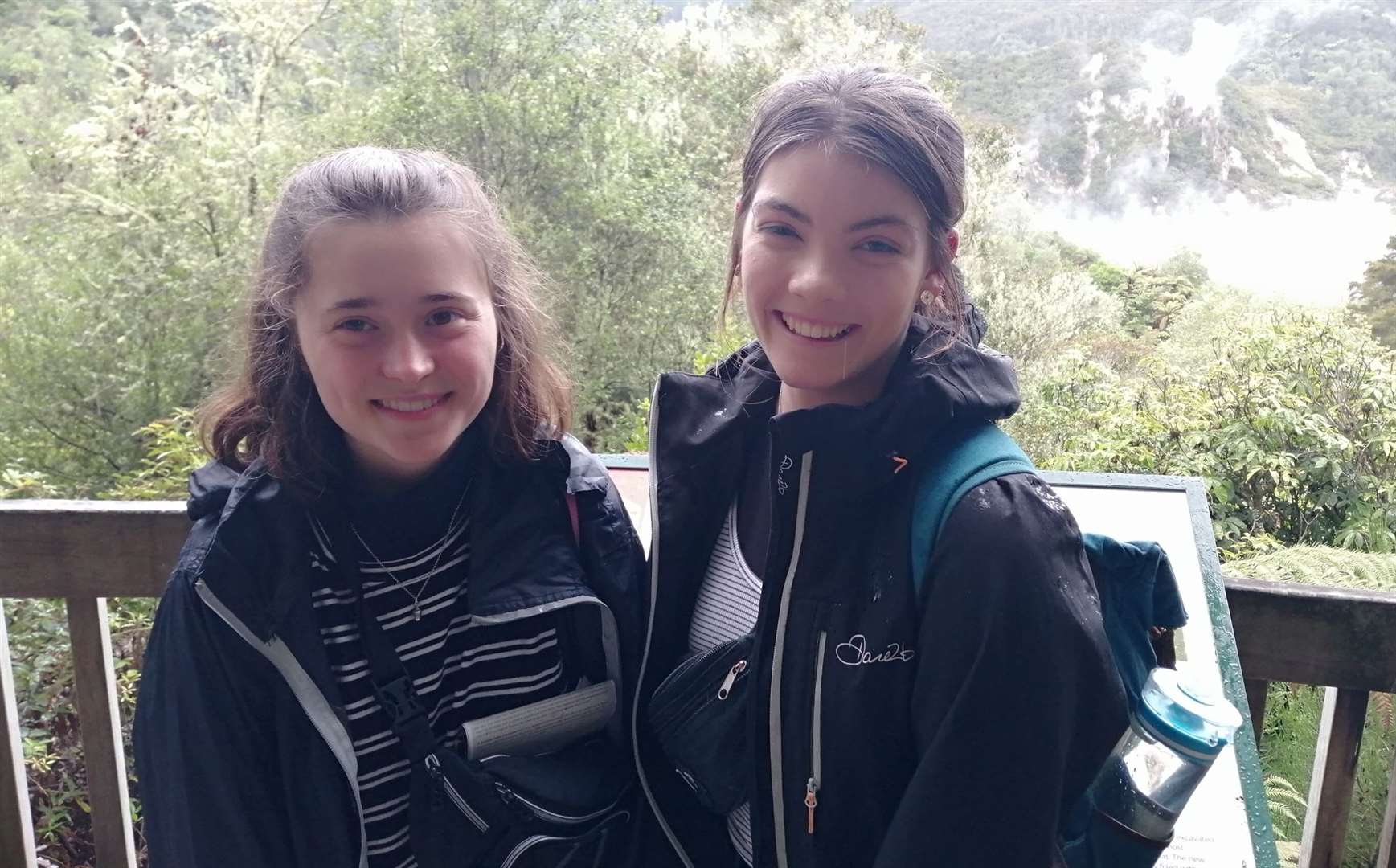 Lydia (left) and Emily (right) are in Tairua, New Zealand