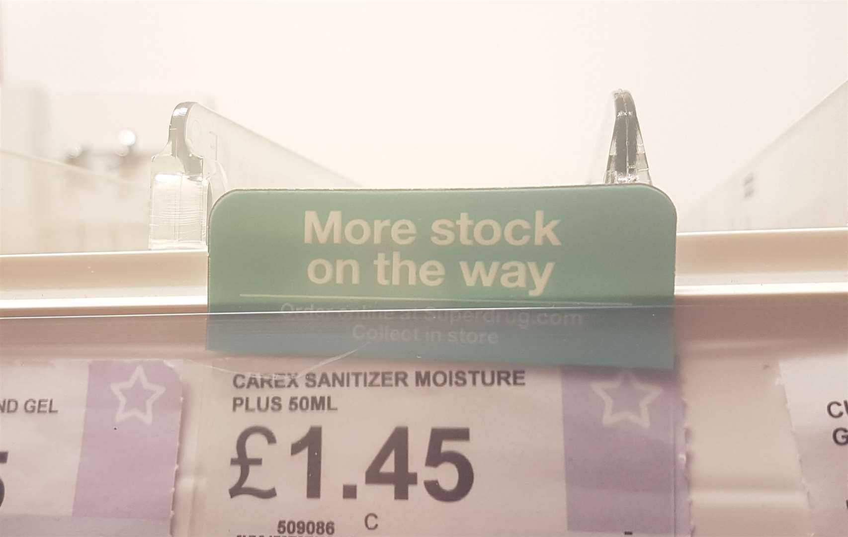 More stock is promised to soon arrive at Canterbury's Superdrug