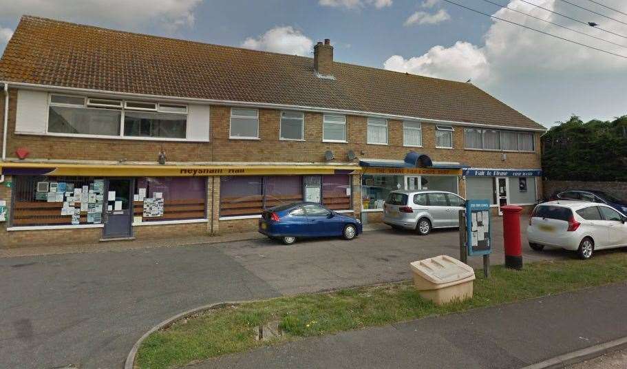 The former Heysham Hall community centre is next to a fish and chip shop in Lydd-on-Sea. Picture: Google