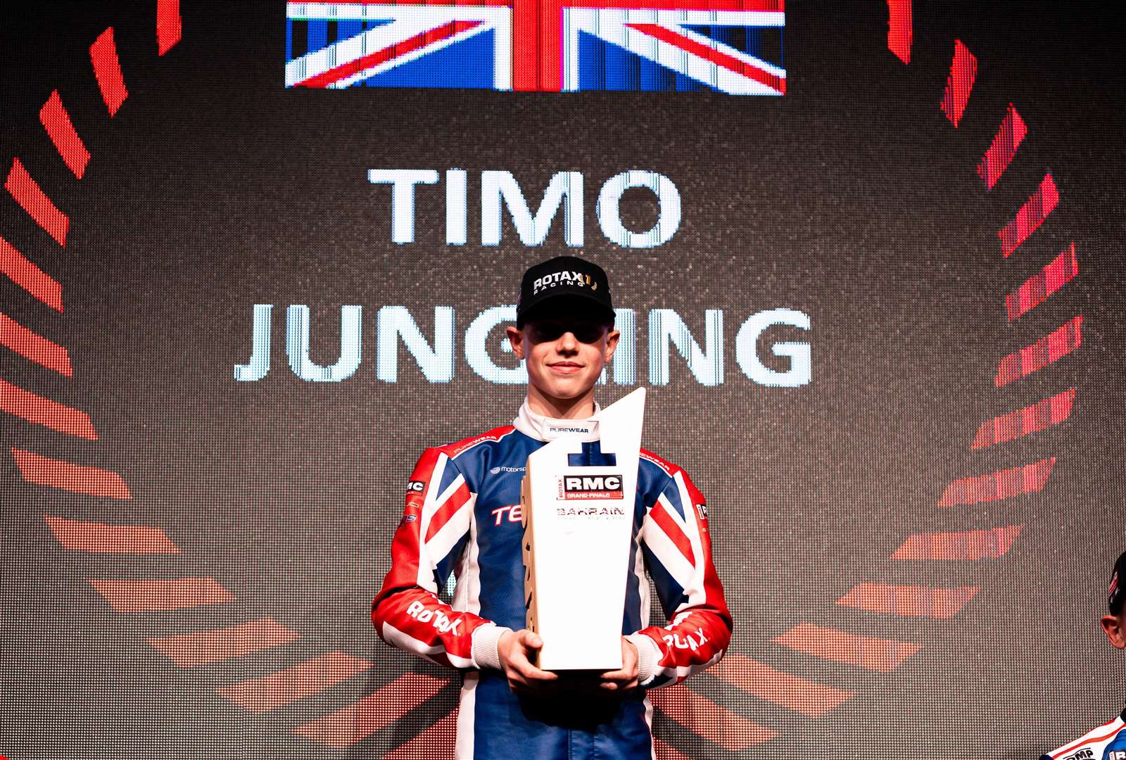 Timo Jungling crowned the 2023 Junior Rotax World Champion in Bahrain Picture: Matteo Segato