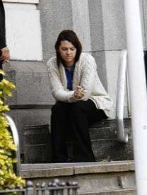 Lauren Duke outside County Hall, Maidstone before the inquest