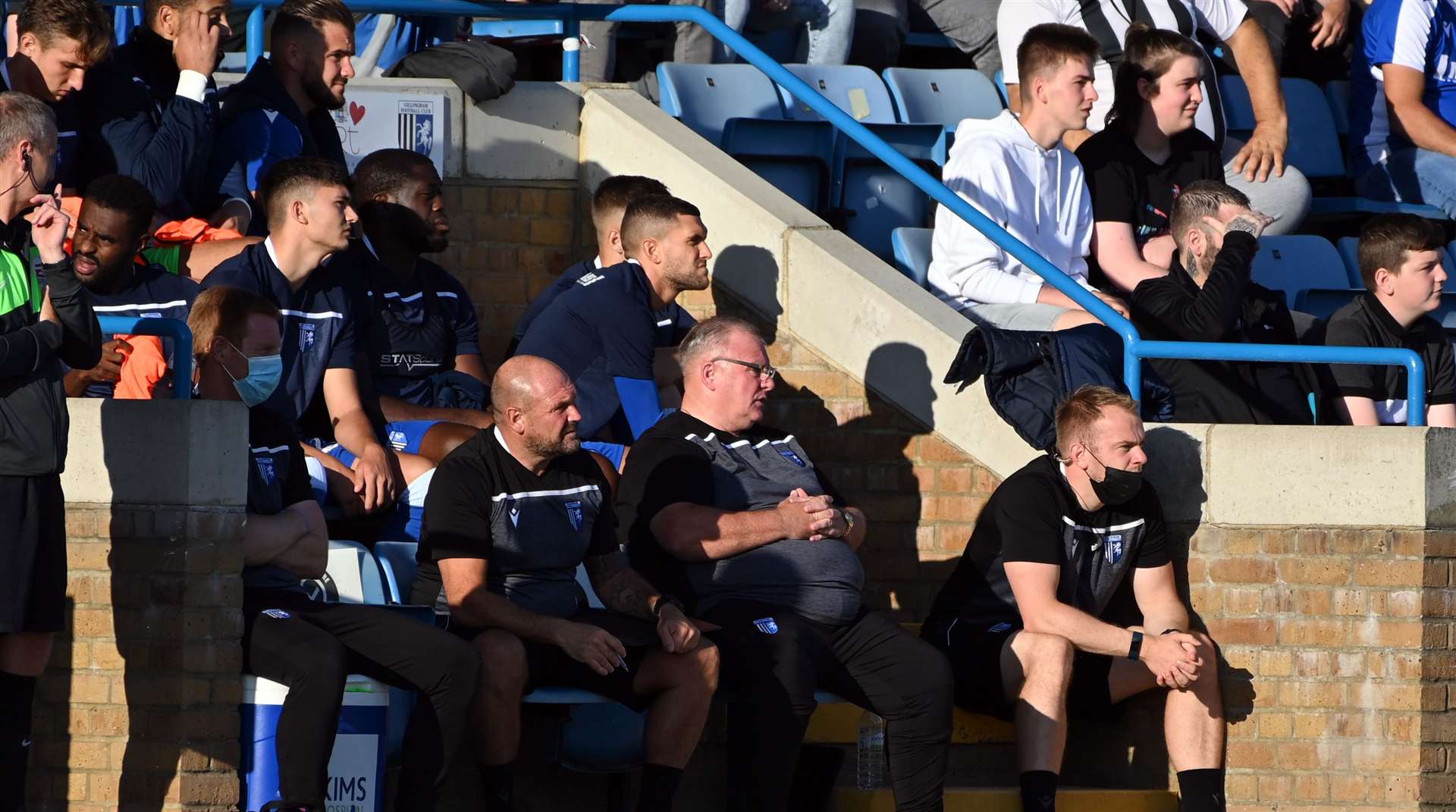 Gillingham boss Steve Evans watches on from the sidelines. Picture: Barry Goodwin (49649959)