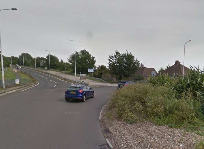 The roundabout in Hill Road, at the foot of Dover Hill. Picture: Google