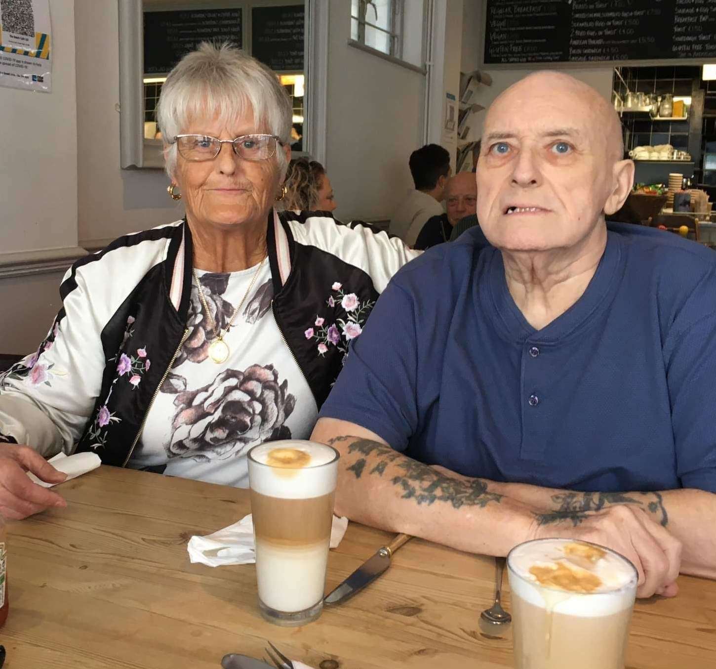 Susan Foreman with her husband Gordon at the Beach Cafe in Whitstable. Picture: Sylvia Foreman