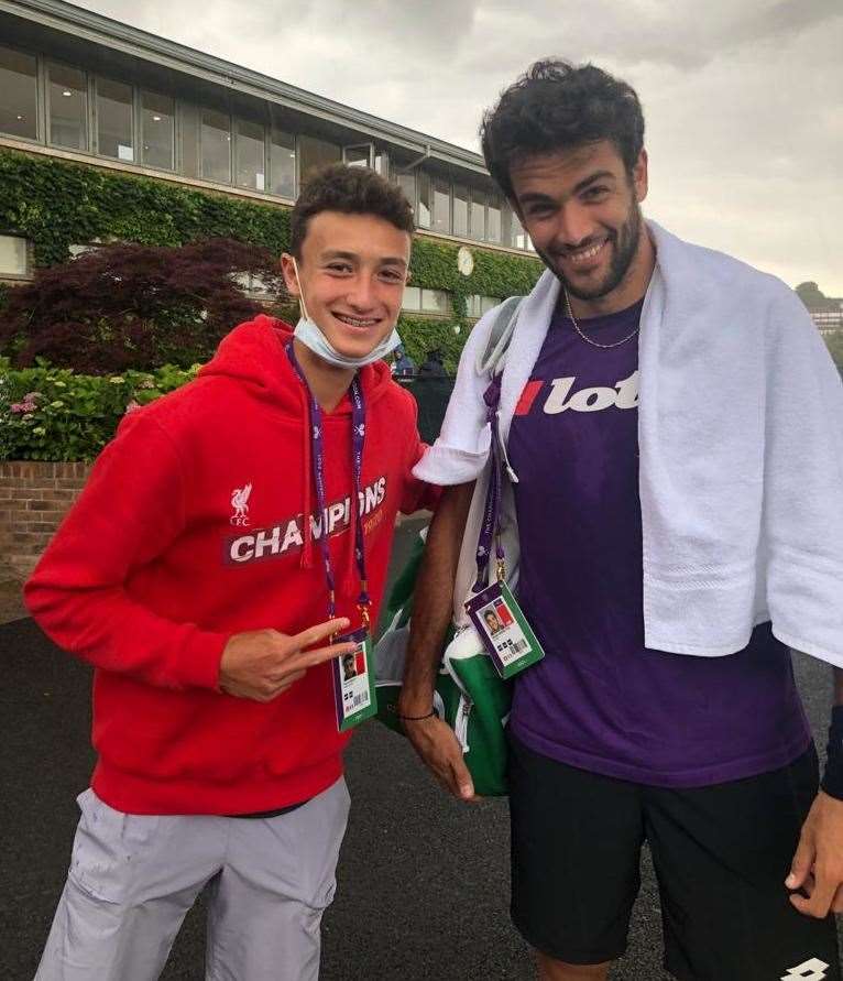 Patrick also met Wimbledon finalist Matteo Berrettini