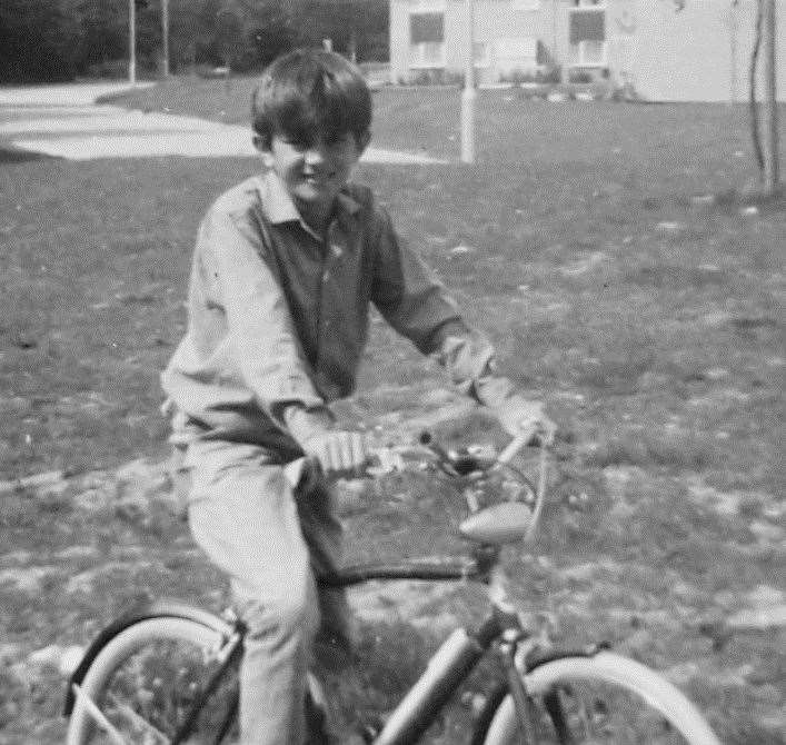 Shaun as a boy growing up in Stanhope in the 1970s
