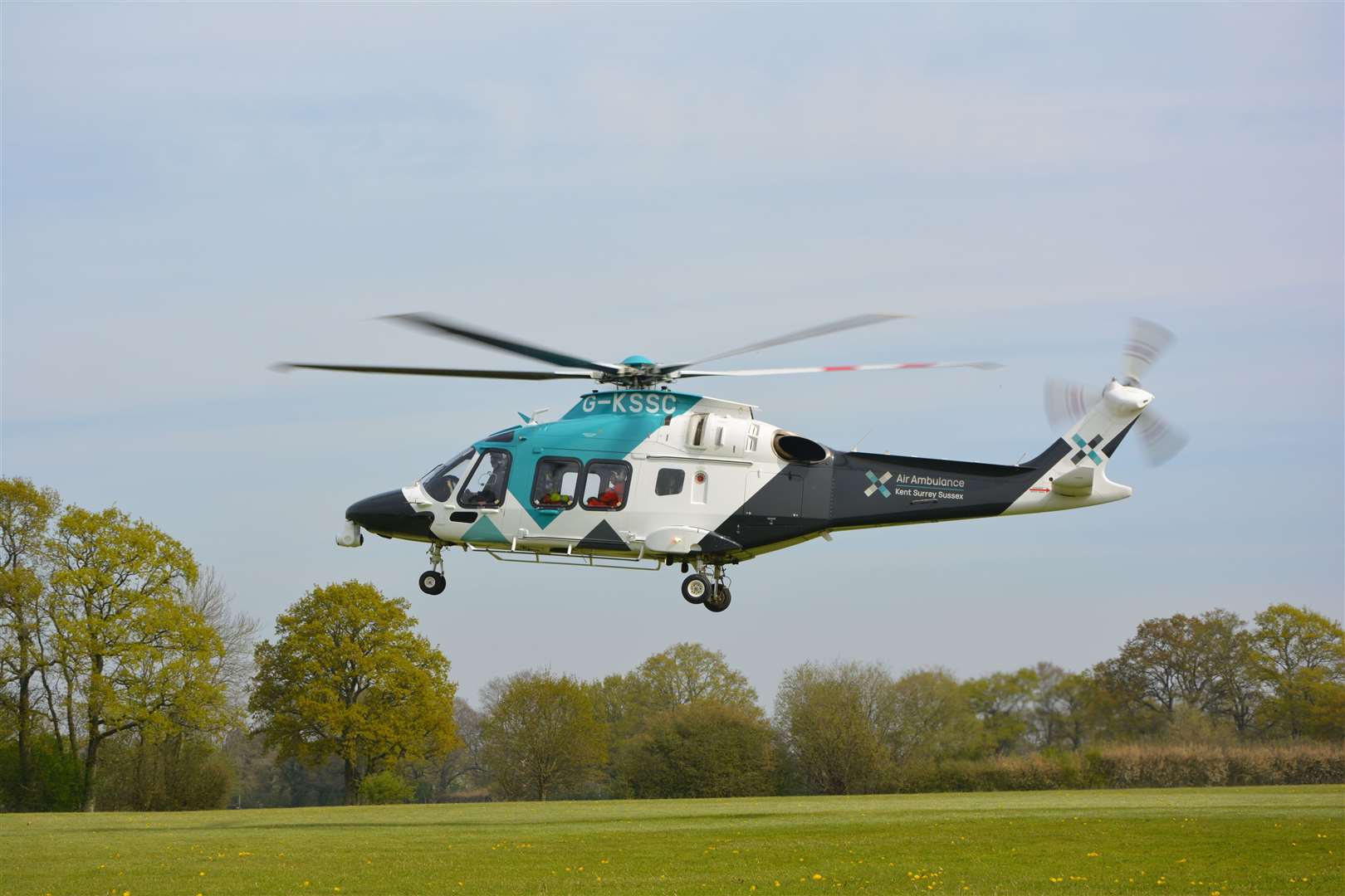 Air ambulance crews were called to the scene of the crash