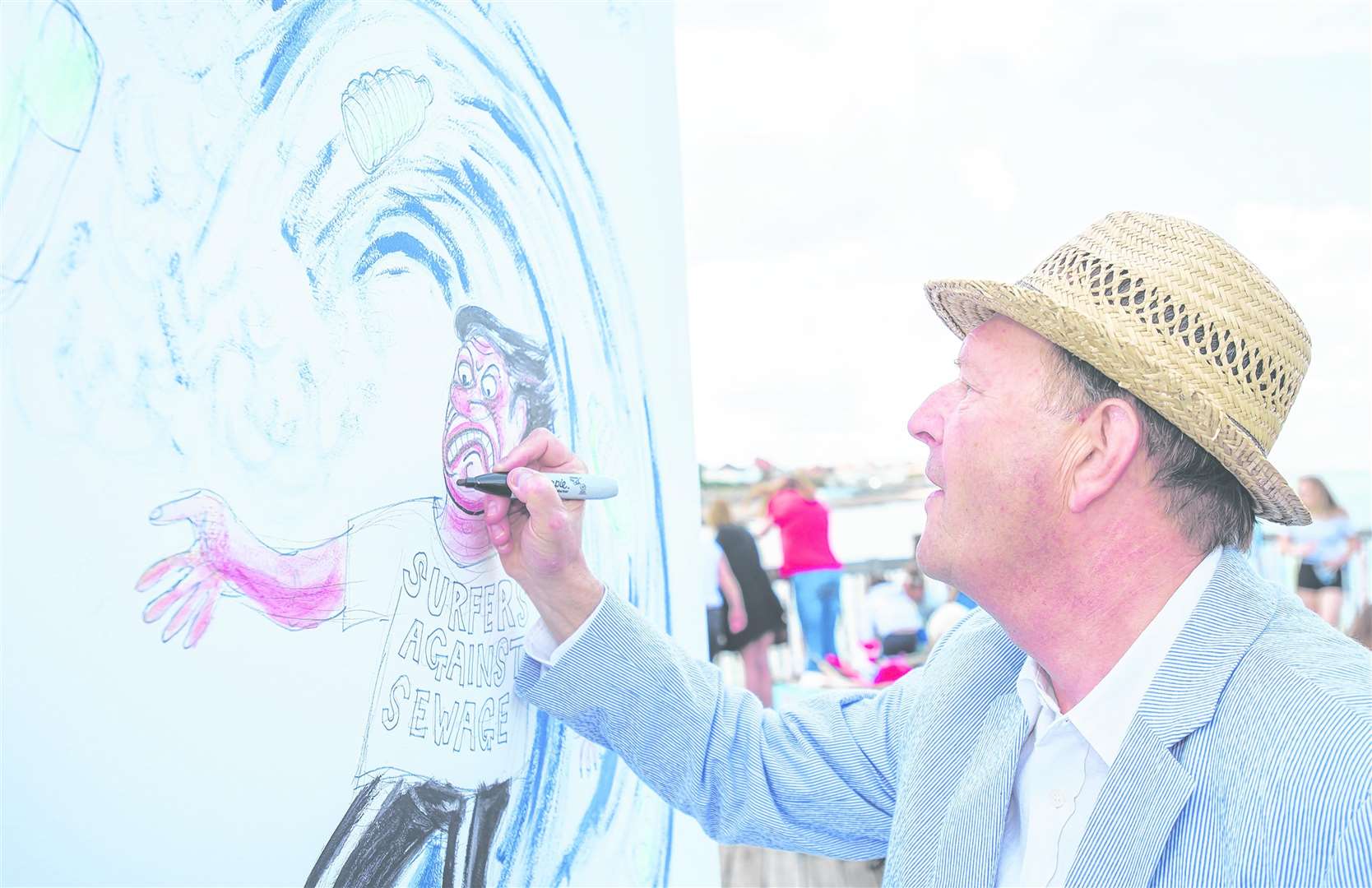 Cartoonists will be in action on the pier at the cartoon festival Picture: Alan Langley