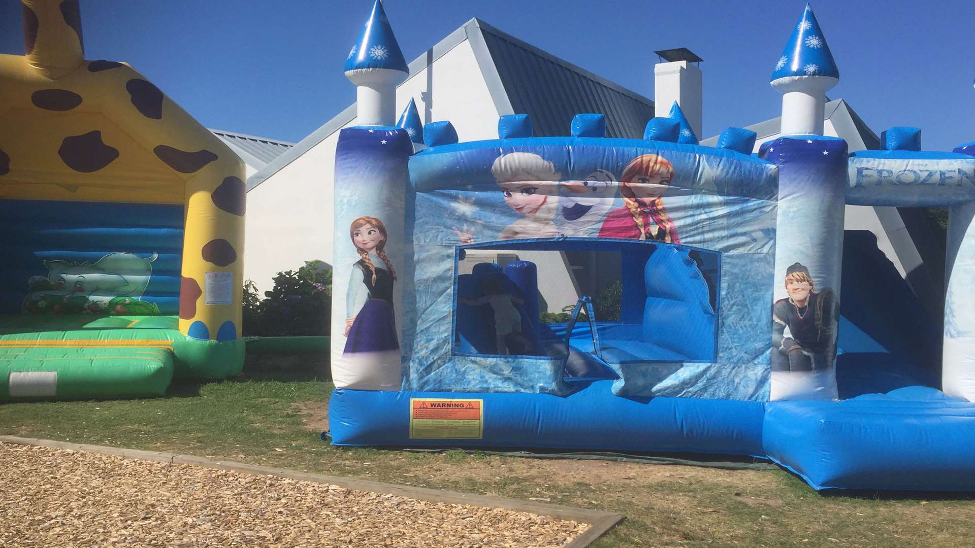 The children enjoyed the bouncy castle.