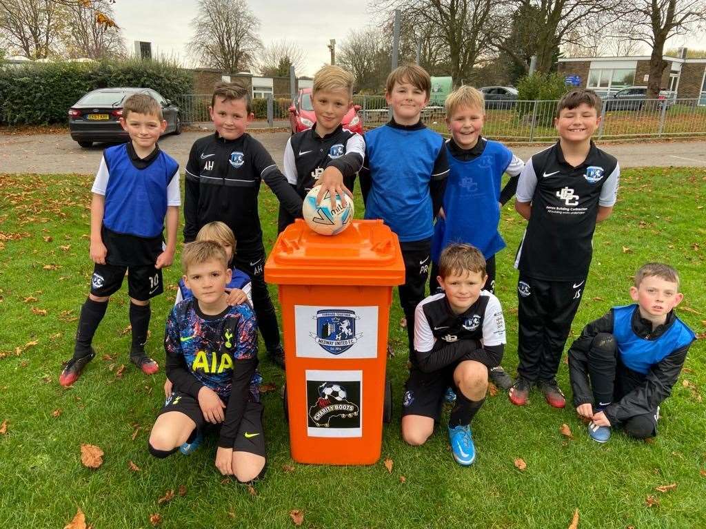 Medway United have also been collecting for Charity Boots