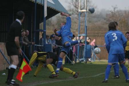 Spectacular action from the Longmead Stadium on Saturday. Picture: JOHN WESTHROP