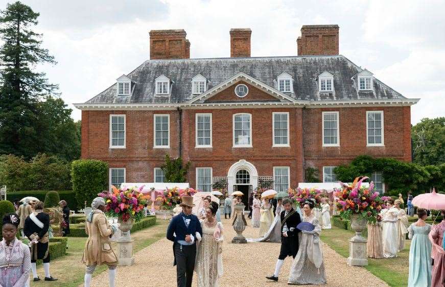 Squerryes Court stars in the upcoming third season of Bridgerton. Picture: Netflix