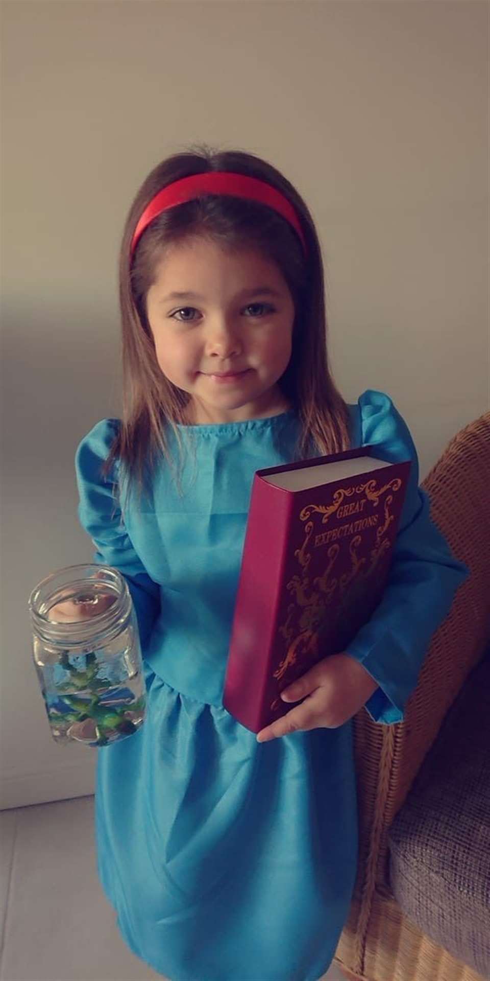 Scarlett-Mae, five, as Matilda, going to Riverview Infants School in Gravesend
