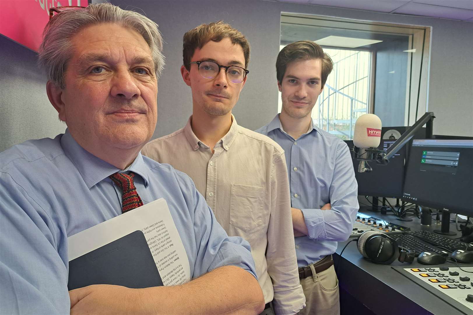 L-r: Local democracy reporters Simon Finlay, Daniel Esson and Robert Boddy will be hosting the Kent Politics Podcast each week