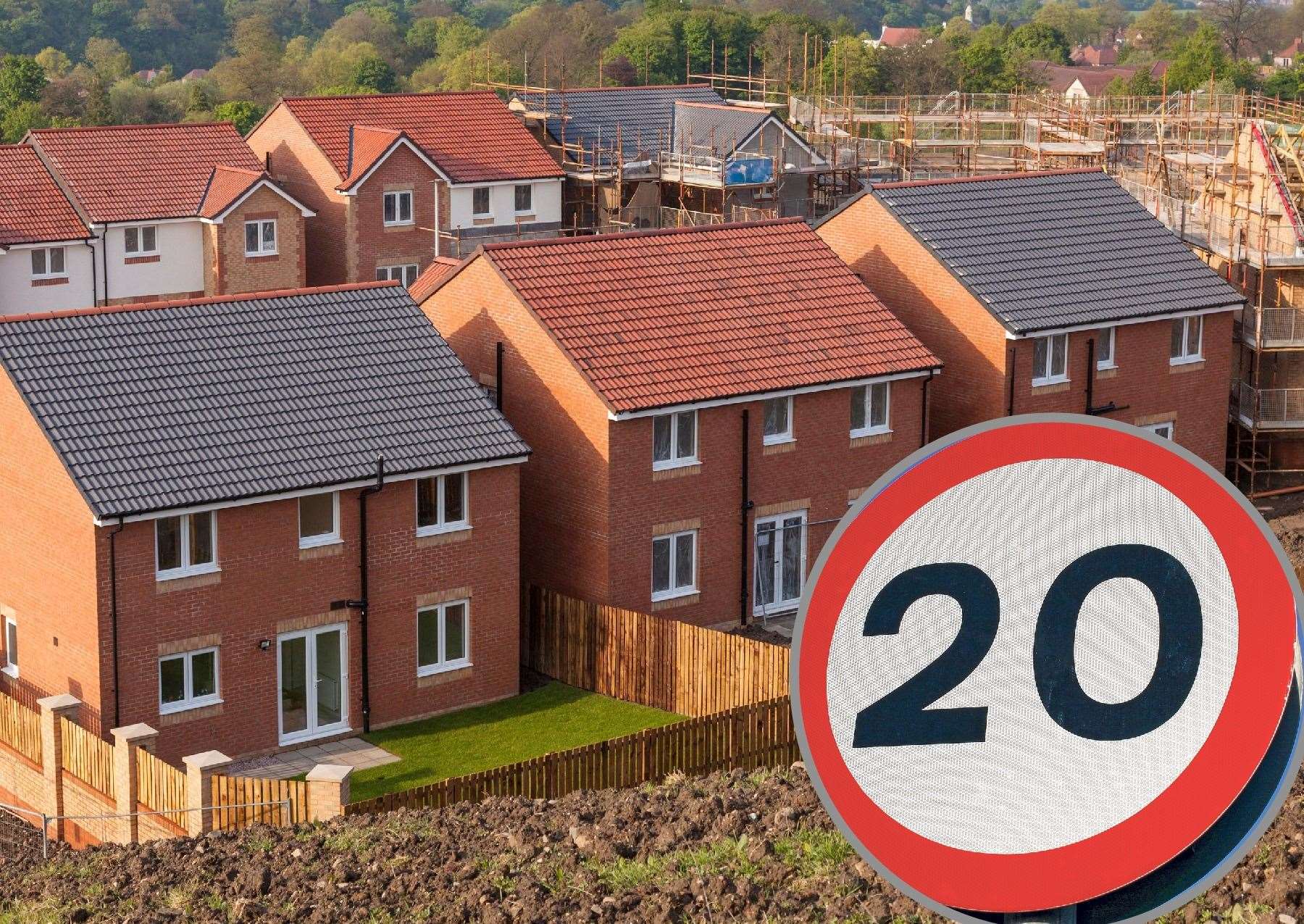 New estates will be designed for 20mph, but the speed will not be enforced