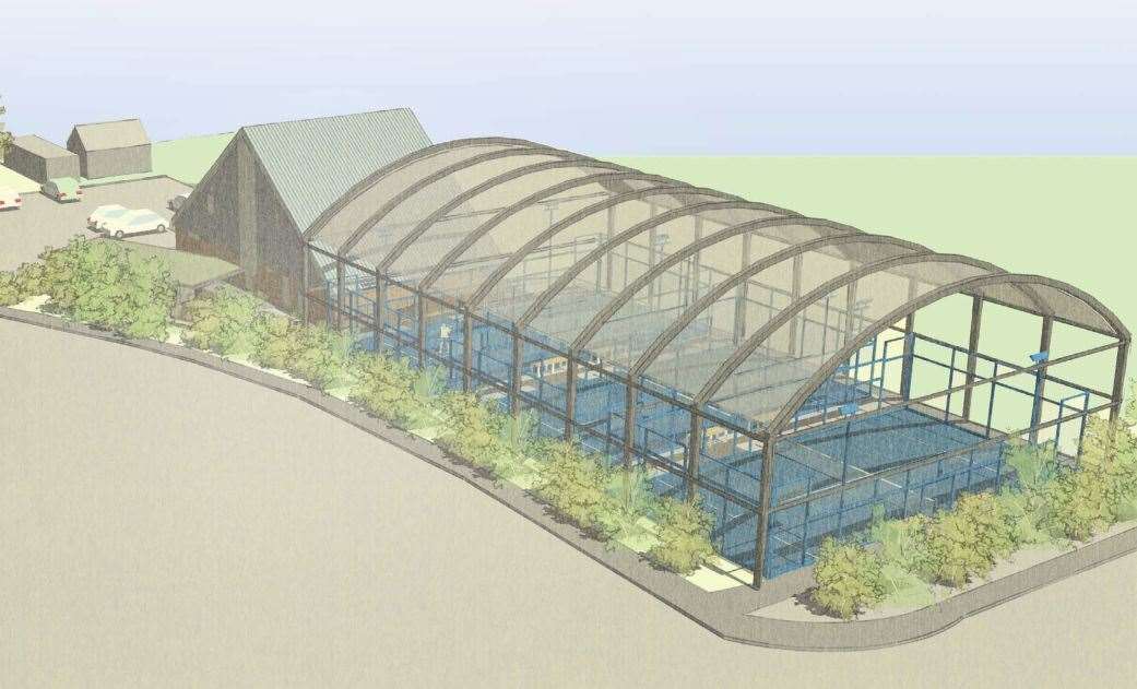 Whitstable Rugby Club will be adding three padel tennis courts. Picture: Colony Architects