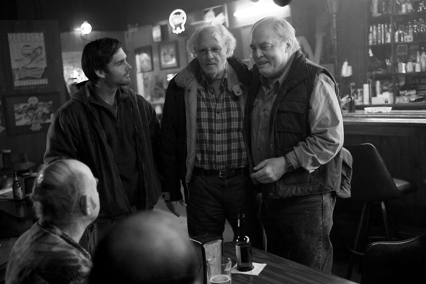 Nebraska, with Bruce Dern as Woody Grant, Stacy Keach as Ed Pegram and Will Forte as David Grant. Picture: PA Photo/Paramount