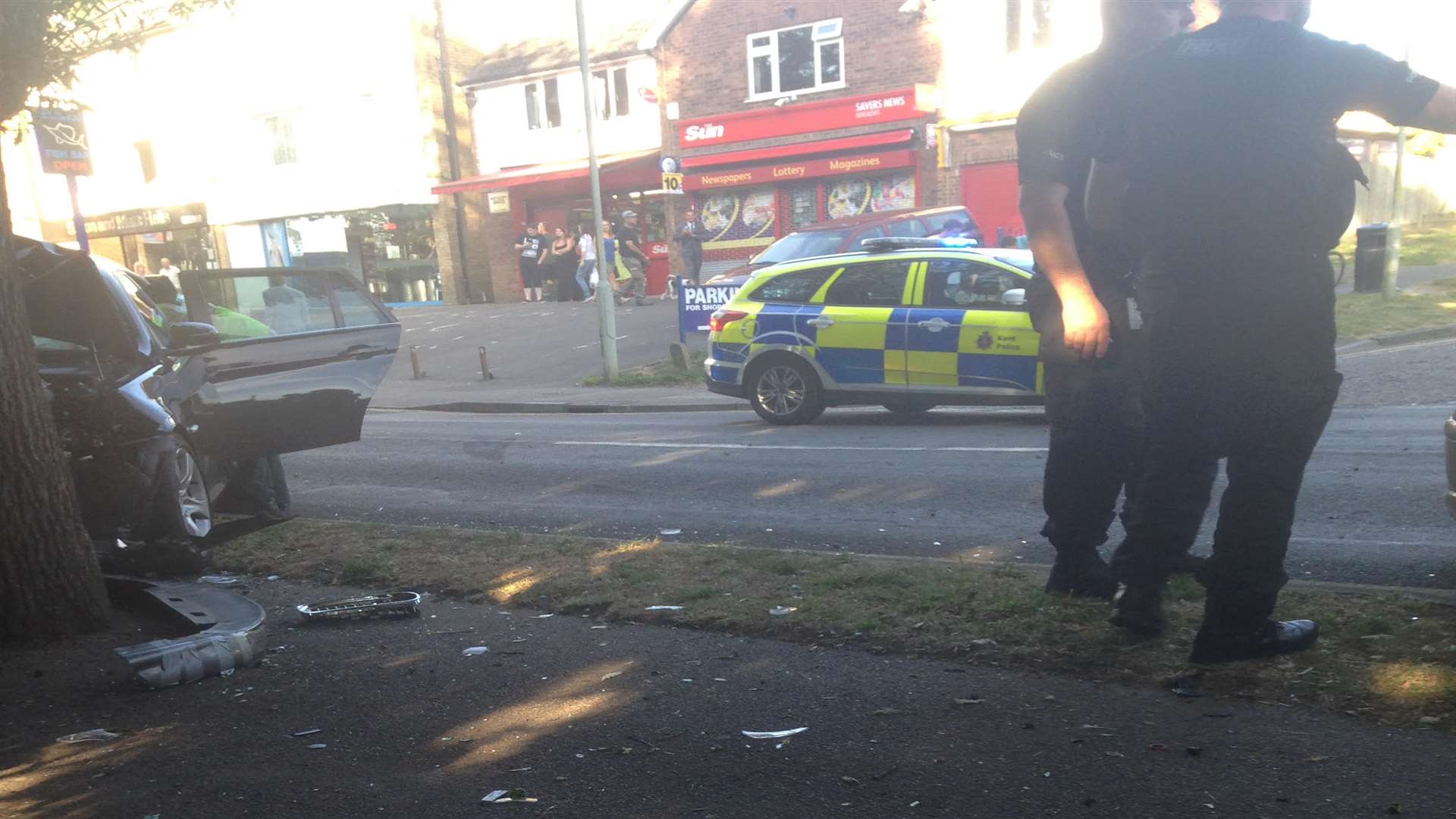 Police were called to the two-car crash. Picture: Paul Baxter.