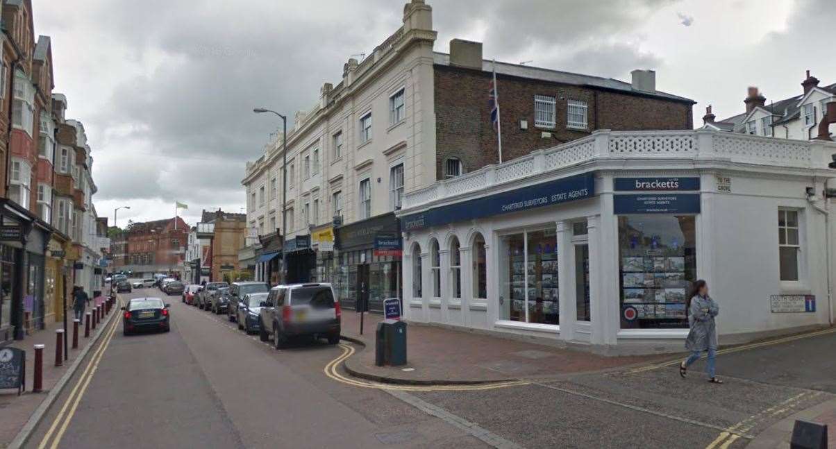 Tunbridge Wells High St. at the junction with South Grove. Pic: Google StreetView