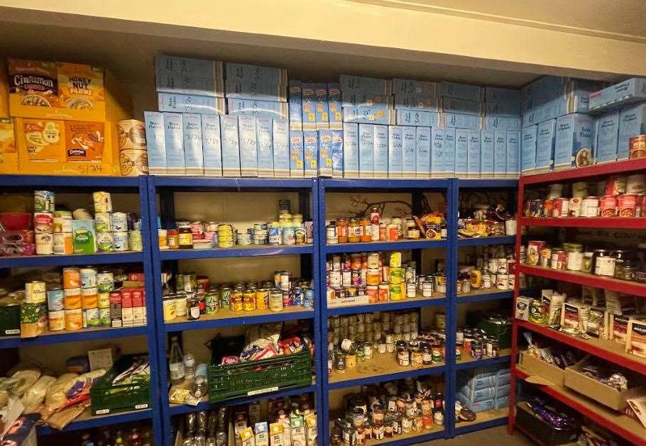 The Bus Shelter Community's food bank in Phoenix House, Sittingbourne