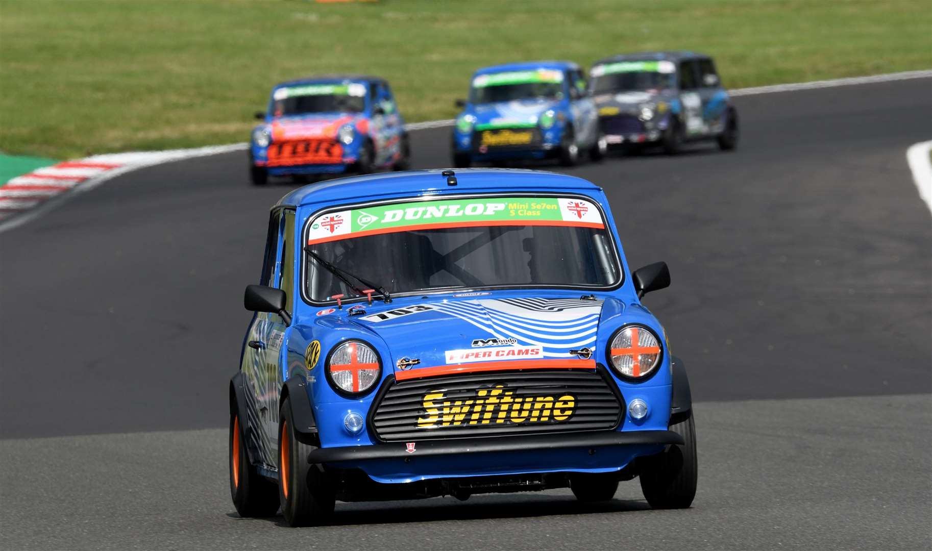 Matthew Page, from Rolvenden, won race two in the Mini Seven S class. He finished third in race one but was demoted to sixth after being handed a 10-second penalty for a false start. Picture: Simon Hildrew