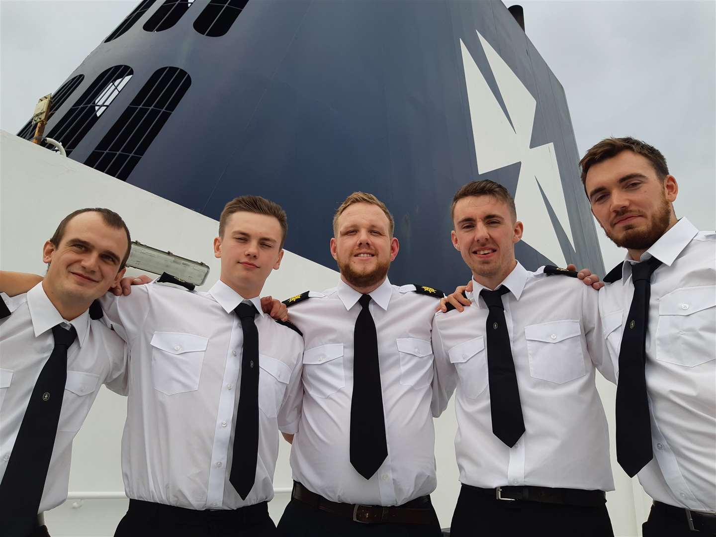 The newly qualified apprentices. From left, Jack Wilmshurst, Oliver Williams, Thomas Dignan, Sean Knight and Gary Steer