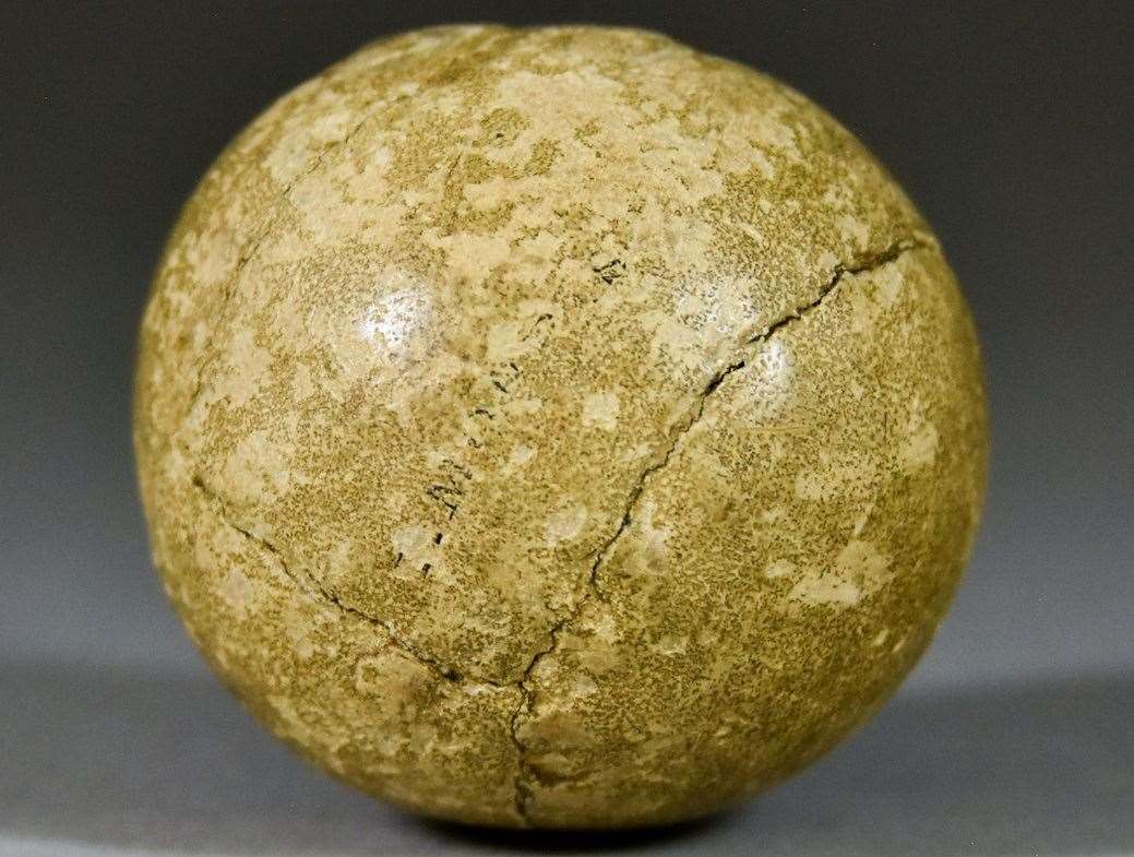 The golf ball with links to James Bond creator Ian Fleming. Picture: Canterbury Auction Galleries