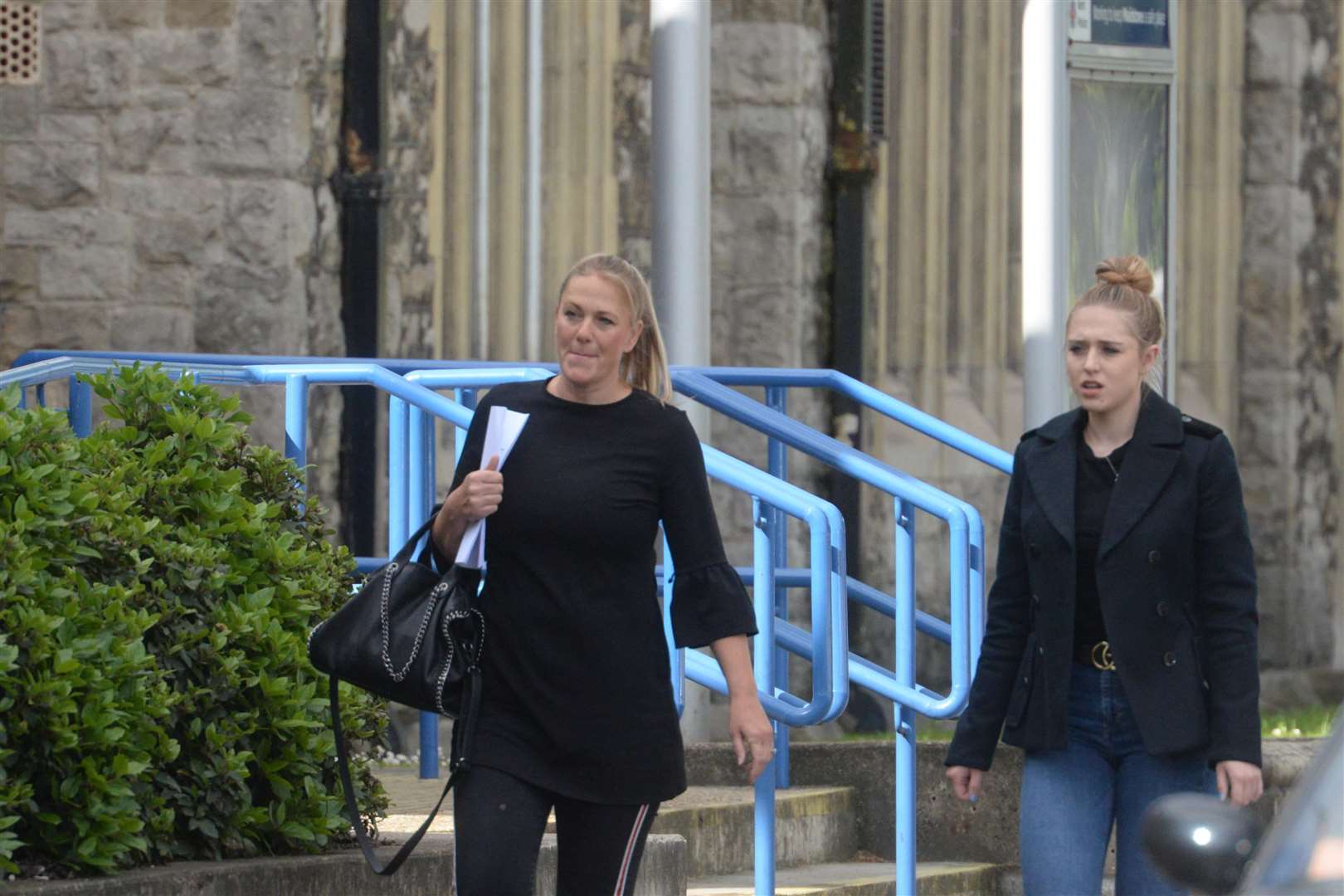 Julie and Olivia Cooke arriving at Maidstone Magistrates' Court